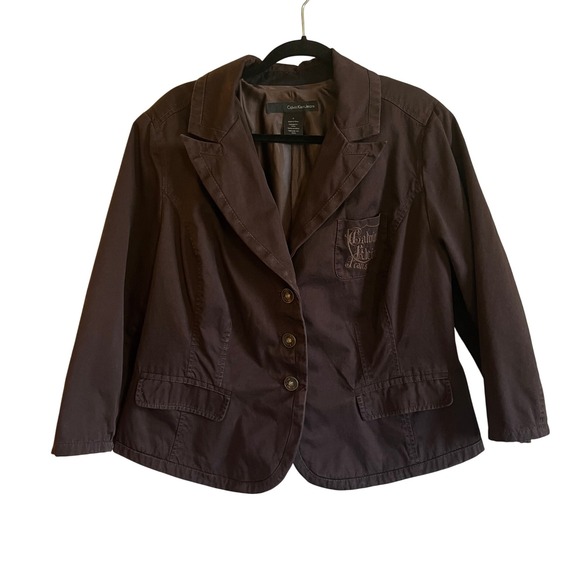 Calvin Klein Jackets & Blazers - Calvin Klein Embroidered Preppy Y2K Blazer